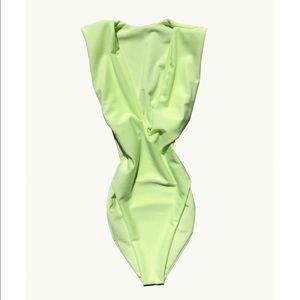 Constructed for women cucumber lime green swimsuit